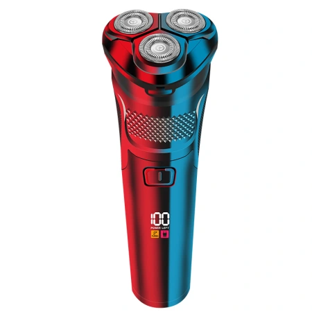 【 National Trend 】 Red and Blue Household data display reciprocating USB rechargeable electric shaver, multi-functional razor 【 National Trend 】 Red and Blue Household data display reciprocating USB rechargeable electric shaver, multi-functional razor